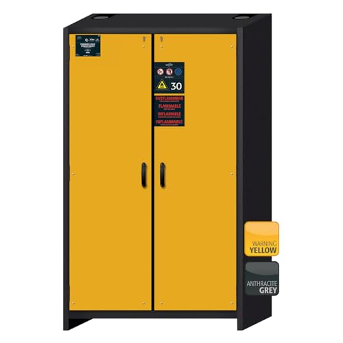 Asecos Q-Classic-30 Sicherheitsschrank mit Flügeltüren, Türfeststellanlage und Profilzylinderschließung, Anthrazitgrau, 1164mm Breite, 620mm Tiefe, 1947mm Höhe Asecos Q-Classic-30 Sicherheitsschrank mit Flügeltüren, Türfeststellanlage und Profilzylinderschließung, Anthrazitgrau, 1164mm Breite, 620mm Tiefe, 1947mm Höhe von Asecos