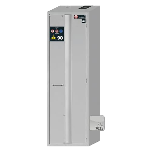Asecos S-Phoenix Vol.2-90 Sicherheitsschrank mit Falttür Türanschlag Rechts und Profilzylinderschließung, Lichtgrau, 596mm Breite, 616mm Tiefe, 1968mm Höhe Asecos S-Phoenix Vol.2-90 Sicherheitsschrank mit Falttür Türanschlag Rechts und Profilzylinderschließung, Lichtgrau, 596mm Breite, 616mm Tiefe, 1968mm Höhe von Asecos