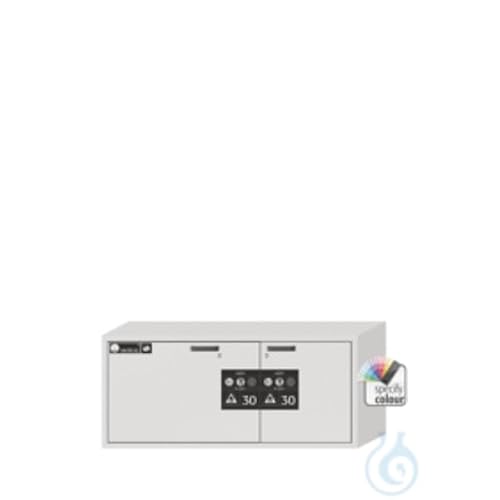 Asecos UB-S-30 Sicherheitsunterbauschrank mit 2 Schubladen, Zylinderschloss und Schließstandanzeige, Lichtgrau, 1402mm Breite, 574mm Tiefe, 600mm Höhe Asecos UB-S-30 Sicherheitsunterbauschrank mit 2 Schubladen, Zylinderschloss und Schließstandanzeige, Lichtgrau, 1402mm Breite, 574mm Tiefe, 600mm Höhe von Asecos