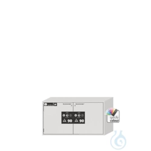 Asecos UB-S-90 Sicherheitsunterbauschrank mit 2 Schubladen, Zylinderschloss und Schließstandanzeige, Lichtgrau, 1102mm Breite, 574mm Tiefe, 600mm Höhe Asecos UB-S-90 Sicherheitsunterbauschrank mit 2 Schubladen, Zylinderschloss und Schließstandanzeige, Lichtgrau, 1102mm Breite, 574mm Tiefe, 600mm Höhe von Asecos