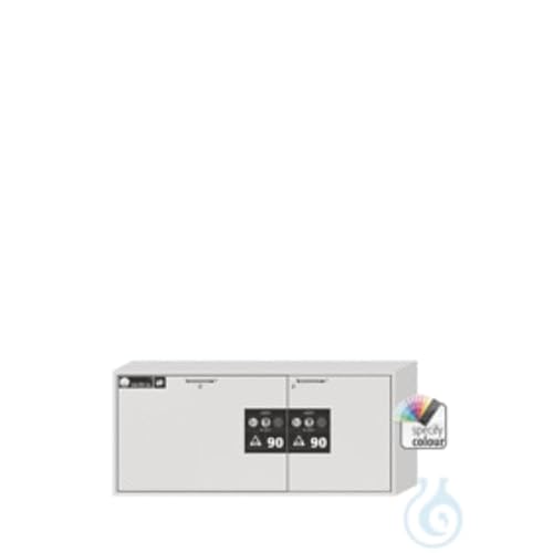 Asecos UB-S-90 Sicherheitsunterbauschrank mit 2 Schubladen, Zylinderschloss und Schließstandanzeige, Lichtgrau, 1402mm Breite, 502mm Tiefe, 600mm Höhe Asecos UB-S-90 Sicherheitsunterbauschrank mit 2 Schubladen, Zylinderschloss und Schließstandanzeige, Lichtgrau, 1402mm Breite, 502mm Tiefe, 600mm Höhe von Asecos