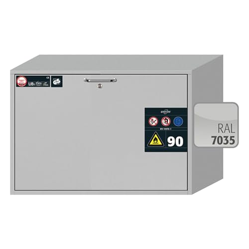Asecos UB-S-90 Sicherheitsunterbauschrank mit Schublade, Zylinderschloss und Schließstandanzeige, Lichtgrau, 893mm Breite, 574mm Tiefe, 600mm Höhe Asecos UB-S-90 Sicherheitsunterbauschrank mit Schublade, Zylinderschloss und Schließstandanzeige, Lichtgrau, 893mm Breite, 574mm Tiefe, 600mm Höhe von Asecos