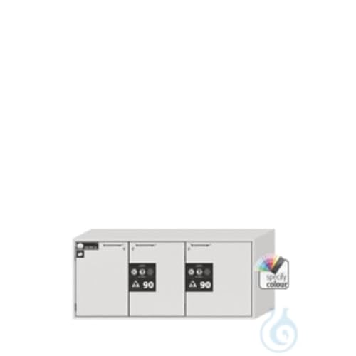 Asecos UB-ST-90 Sicherheitsunterbauschrank mit 1 Schublade, 2 Flügeltüren, Zylinderschloss und Schließstandanzeige, Lichtgrau, 1402mm Breite, 574mm Tiefe, 600mm Höhe Asecos UB-ST-90 Sicherheitsunterbauschrank mit 1 Schublade, 2 Flügeltüren, Zylinderschloss und Schließstandanzeige, Lichtgrau, 1402mm Breite, 574mm Tiefe, 600mm Höhe von Asecos