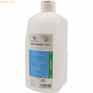 Aseptoman Handdesinfektion Med 00-457OP-010 1l Aseptoman Handdesinfektion Med 00-457OP-010 1l von Aseptoman