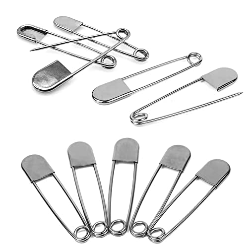 10 Stück 12,7 cm robuste Jumbo-Sicherheitsnadeln aus Edelstahl, silberfarbene Sicherheitsnadeln für Wäsche, Decke, Schlüsselringe, Outdoor-Ausrüstung 10 Stück 12,7 cm robuste Jumbo-Sicherheitsnadeln aus Edelstahl, silberfarbene Sicherheitsnadeln für Wäsche, Decke, Schlüsselringe, Outdoor-Ausrüstung von AsggBah