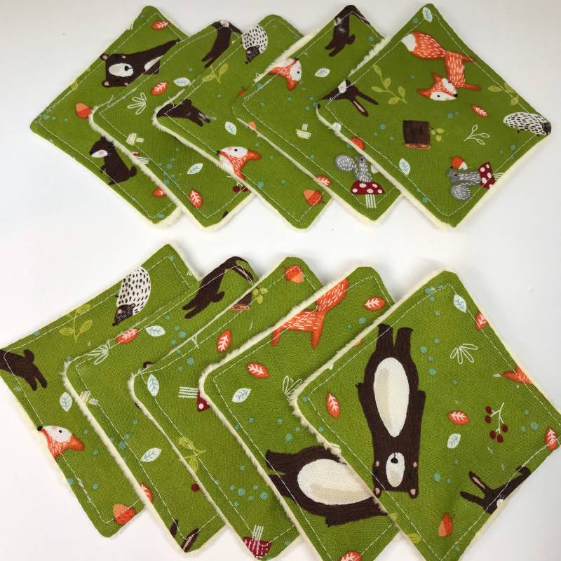 Wiederverwendbare Tücher, Make Up, Pads, Umweltfreundlich, Waschbare Wattepads, Baby, Körperpflege, Make-Up-Entfernung, Grün, Schönheit, Zero Waste von AshgateCrafts