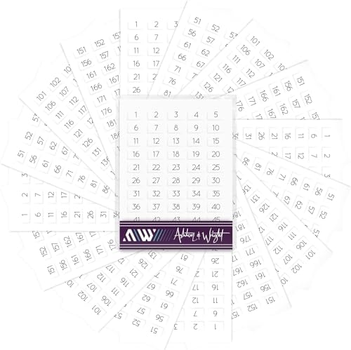 Ashton and Wright, 1–200 nummerierte Aufkleber – leicht abziehbare Etiketten – 13 x 8 mm – Weiß (Doppelpack mit 1600 Stück) Ashton and Wright, 1–200 nummerierte Aufkleber – leicht abziehbare Etiketten – 13 x 8 mm – Weiß (Doppelpack mit 1600 Stück) von Ashton and Wright