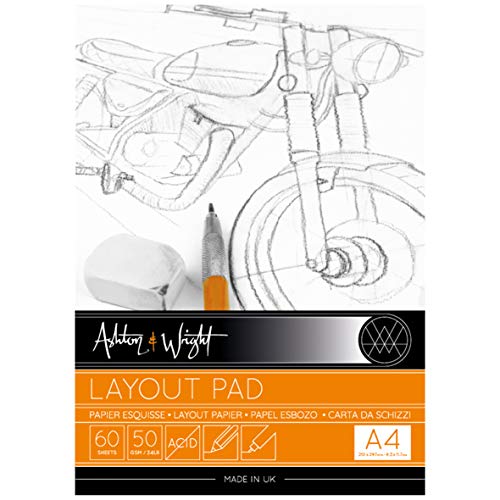 Ashton and Wright - A4 Semitransparenter Layout-Block, 50 g/m² Papier, 60 Blatt AW-LP-A4 Ashton and Wright - A4 Semitransparenter Layout-Block, 50 g/m² Papier, 60 Blatt AW-LP-A4 von Ashton and Wright