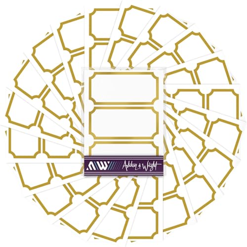 Ashton and Wright Aufkleber mit goldenem Rand, 240 leicht abziehbare Etiketten für Marmeladengläser, 75 x 35 mm Ashton and Wright Aufkleber mit goldenem Rand, 240 leicht abziehbare Etiketten für Marmeladengläser, 75 x 35 mm von Ashton and Wright
