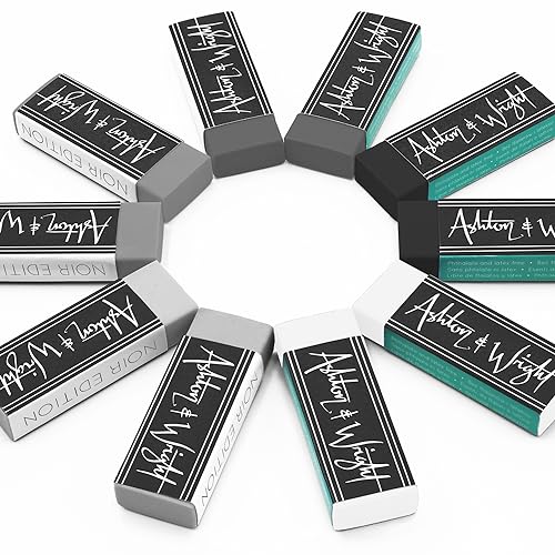 Ashton and Wright - Klassischer Radiergummi – latexfreier Kunststoffgummi (Grey Tones, Pack of 10) von Ashton and Wright