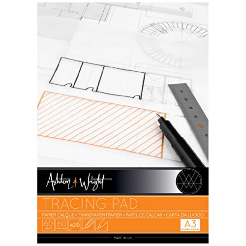 Ashton and Wright - Transparentblock im A3-Format – 60 g/m² Papier – 60 Blatt von Ashton and Wright