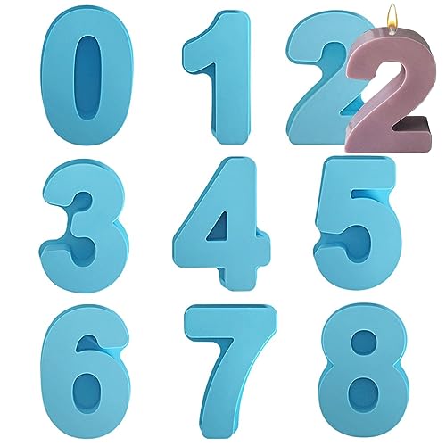 Ashuxxn 9 Stück Silikon Kerzenformen Zahlen Kerzenform 3D DIY Kerzen Silikonform Harzformen Gießformen Silikonformen Backform Schokoladenform für DIY Weihnachts Weihnachtsfeiern Geschenkdekoration Ashuxxn 9 Stück Silikon Kerzenformen Zahlen Kerzenform 3D DIY Kerzen Silikonform Harzformen Gießformen Silikonformen Backform Schokoladenform für DIY Weihnachts Weihnachtsfeiern Geschenkdekoration von Ashuxxn