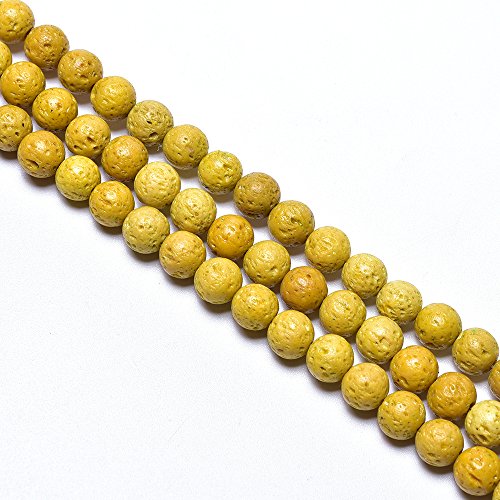 8 MM Lava Rock Natural Stein Lose Perlen für Schmuckherstellung Spacer Perlen 38,1 cm – 48/Strähne, gelb, 8 mm 8 MM Lava Rock Natural Stein Lose Perlen für Schmuckherstellung Spacer Perlen 38,1 cm – 48/Strähne, gelb, 8 mm von Asingeloo