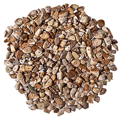 Asingeloo 5–8 mm natürliche braune Bildjaspis-Trommelsteinperlen, lose unregelmäßig geformte, gebohrte Edelsteinperlen mit Box für die DIY-Schmuckherstellung Asingeloo 5–8 mm natürliche braune Bildjaspis-Trommelsteinperlen, lose unregelmäßig geformte, gebohrte Edelsteinperlen mit Box für die DIY-Schmuckherstellung von Asingeloo