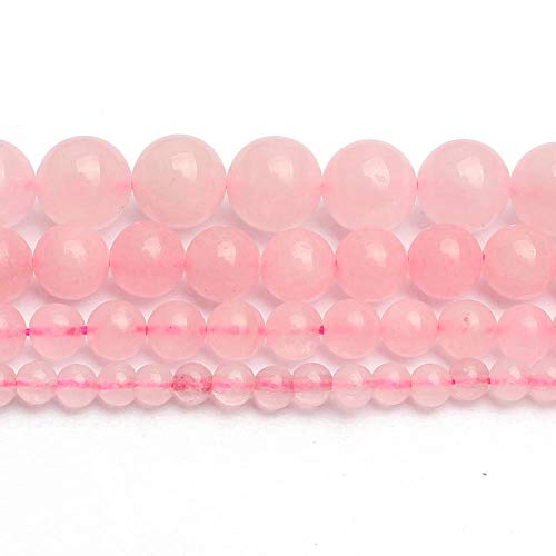Asingeloo Rosenquarz-Edelstein, runde rosa Perlen, 38,1 cm, 10 mm, Kristall, natürliche lose Perlen, Energiestein, Heilkraft für die Schmuckherstellung Asingeloo Rosenquarz-Edelstein, runde rosa Perlen, 38,1 cm, 10 mm, Kristall, natürliche lose Perlen, Energiestein, Heilkraft für die Schmuckherstellung von Asingeloo