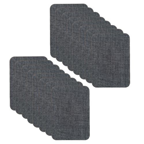 16 Stück Bügelflicken Schwarz,Flicken zum Aufbügeln,Aufbügelflicken,Flicken Selbstklebend Stoff,Geeignet für Jeans,Kleidung,T-Shirts,DIY-Rucksäcke,Hüte,Lochreparatur (Schwarz) von Asitanie