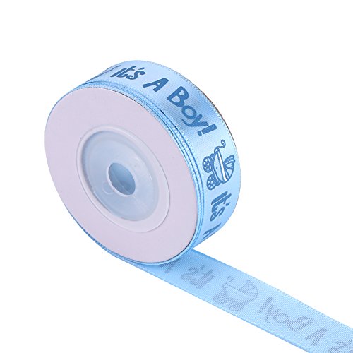 Asixx Schleifenband, Baby Dekoband Geschenkband für Junge Babyparty Baby Dusche Baby Shower Blau Rosa(Blau) von Asixx