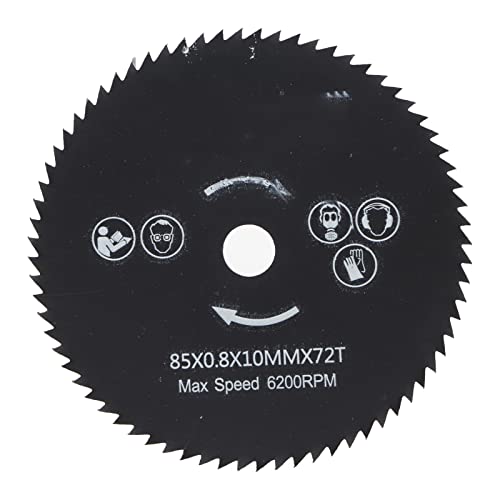 Kreissäge-Blatt, 85mm x 10mm 72T HSS Kreissägeblatt Trennscheiben Rad geeignet zum Schneiden von Zement, PVC-Rohren, Holz, Kunststoff, Aluminium für Hölzernes Metall Kreissäge-Blatt, 85mm x 10mm 72T HSS Kreissägeblatt Trennscheiben Rad geeignet zum Schneiden von Zement, PVC-Rohren, Holz, Kunststoff, Aluminium für Hölzernes Metall von Asixx