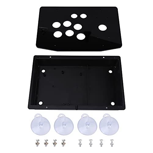 Acrylpanel und Case Joystick DIY Set für Arcades -Spiel mit Saugnäpftassen, Einfach zu Montieren, Acrylpanel und Geneigten Hüllen, Arcades Game Machine Cabinet Controller DIY Kit von Asixxsix