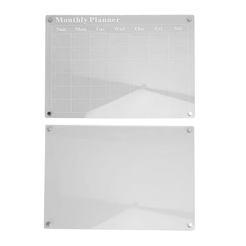 Asixxsix Acrylmagnet -Trockenerase -Board, 2 Pack -Clear -Acrylkalenderplaner für Kühlschrank mit Radiergummi und 6 Farbmarkierungen, 15,7 X 11,8 Zoll Monatlich Wöchentlich Asixxsix Acrylmagnet -Trockenerase -Board, 2 Pack -Clear -Acrylkalenderplaner für Kühlschrank mit Radiergummi und 6 Farbmarkierungen, 15,7 X 11,8 Zoll Monatlich Wöchentlich von Asixxsix