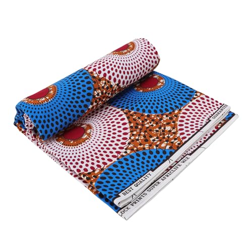 Asixxsix Afrikanischer Druckstoff, 6 Meter Helle Farbe Polyester -Ankara -Stoff mit Geometrischem Muster, für Traditionelle Afrikanische Kleiderparty DIY -Handwerksnähungsprojekte Asixxsix Afrikanischer Druckstoff, 6 Meter Helle Farbe Polyester -Ankara -Stoff mit Geometrischem Muster, für Traditionelle Afrikanische Kleiderparty DIY -Handwerksnähungsprojekte von Asixxsix