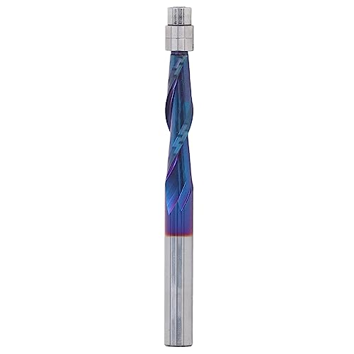 Asixxsix Kompressionsspülung Trimbit, Zementiertes Carbid 1/4 Schaftspiralrouter Bit mit Bodenlager, für Holzbearbeitungsmöbel Schränke Türen CNC -Gravurmaschinen von Asixxsix