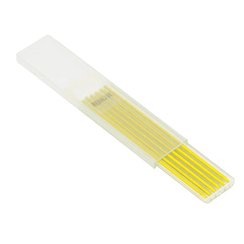 Asixxsix Tischler-BleStiftminen, 24 Stück 2,8-mm-BleStiftminen für Tischler-Markenstifte, Langlebiger Ersatz für Mechanische KonstrauksbleTif MIT Tiefem Loch (YELLOW) von Asixxsix