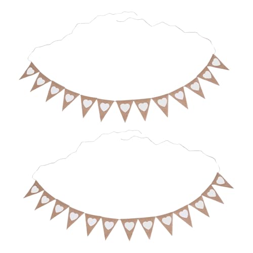 Asixxsix Wimpel-Bannerflaggen, Dreieckige Flagge, Wimpelkette, Weißes Herz, Braune Sackleinen-Flagge, Party-Dekorationen für Abschlussfeiern, Geburtstage, Hochzeiten, Geschäfte, Asixxsix Wimpel-Bannerflaggen, Dreieckige Flagge, Wimpelkette, Weißes Herz, Braune Sackleinen-Flagge, Party-Dekorationen für Abschlussfeiern, Geburtstage, Hochzeiten, Geschäfte, von Asixxsix