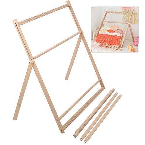 Asixxsix Holzstrickmaschine, Handwebmaschine aus Holz, DIY mit verstellbarer Halterung, Wollstrickwerkzeug für Kinder, Kunsthandwerk von Asixxsix
