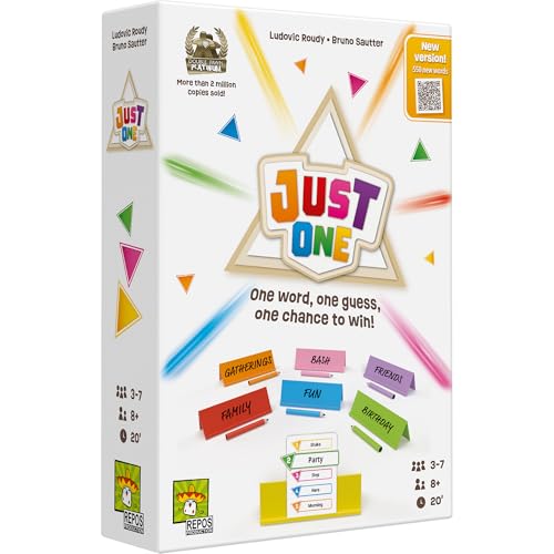 Just One Partyspiel – Kooperativer Rätselratespaß für Familie und Freunde, Kinder und Erwachsene, ab 8 Jahren, 3–7 Spieler, 15 Minuten Spielzeit Just One Partyspiel – Kooperativer Rätselratespaß für Familie und Freunde, Kinder und Erwachsene, ab 8 Jahren, 3–7 Spieler, 15 Minuten Spielzeit von Asmodee
