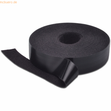 Assmann DIGITUS Velcro Klettband, 20 mm breit, 10 m Rolle, Schwarz von Assmann