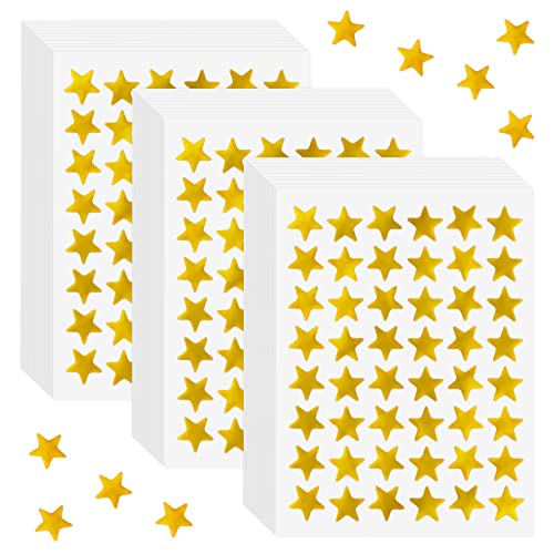 1440 Stück Stern Aufkleber Star Sticker 1,3 cm Gold Belohnung Sternaufkleber für Kinder, Selbstklebend Abnehmbar Stern-Aufkleber für DIY Scrapbooking Schule und Weihnachten Handwerk Dekor von ASTER