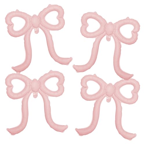 4 Stück Rosa Schleifen Luftballons Girlande, Perfekte Deko für Geburtstag, Baby Shower, Junggesellenabschied und Hochzeiten, Rosa Ballon Dekoration für Mädchen und Frauen 4 Stück Rosa Schleifen Luftballons Girlande, Perfekte Deko für Geburtstag, Baby Shower, Junggesellenabschied und Hochzeiten, Rosa Ballon Dekoration für Mädchen und Frauen von AstraGlam