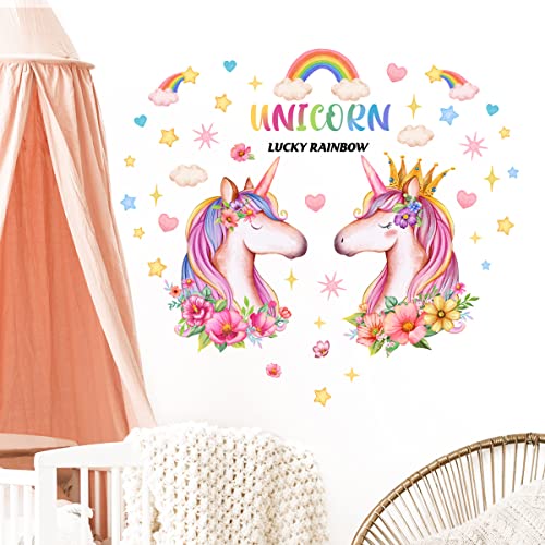 AstraGlam Einzigartiges Einhorn Wandtattoo Set aus Hochwertigem PVC für Kinderzimmer, Selbstklebend und Abnehmbar AstraGlam Einzigartiges Einhorn Wandtattoo Set aus Hochwertigem PVC für Kinderzimmer, Selbstklebend und Abnehmbar von AstraGlam