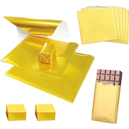 AstraGlam Schokoladen Verpackung Goldene Alufolie, 19x16cm, 100 Stück Lebensmittelecht, Perfekt Für Geschenkpapier Und DIY Projekte Bei Festen Und Feiern AstraGlam Schokoladen Verpackung Goldene Alufolie, 19x16cm, 100 Stück Lebensmittelecht, Perfekt Für Geschenkpapier Und DIY Projekte Bei Festen Und Feiern von AstraGlam