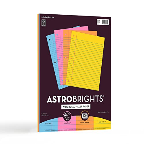 Wausau Astrobrights 25910 Papier, breit, liniert, 100 Stück, 20,3 x 26,7 cm Wausau Astrobrights 25910 Papier, breit, liniert, 100 Stück, 20,3 x 26,7 cm von Astrobrights