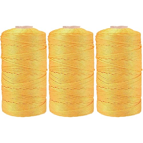 3 Rollen Garnspule Makramee Seil, Asudaro Natürliches Baumwoll Seil Makramee Baumwoll Garn Makramee Schnur 1.5 Mm Garn Für DIY Kunsthandwerk Spitzentaschen,Hüte,Haustierspielzeug,Schuhe Typ 5 von Asudaro