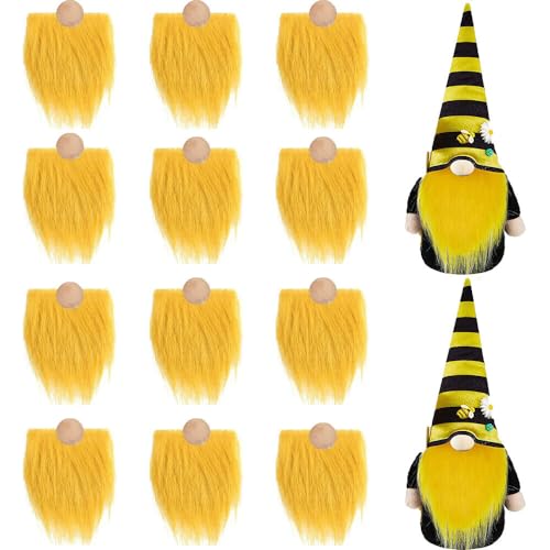 Asudaro Wichtelbärte zum Basteln, 12PCS Weihnachtswichtel Bart Gesichtslose Puppe Bart Fake Bart DIY Dekor Halloween Weihnachtsmann Bart Kunstpelz Stoff Weihnachten Wichtel Zubehör Gelb Asudaro Wichtelbärte zum Basteln, 12PCS Weihnachtswichtel Bart Gesichtslose Puppe Bart Fake Bart DIY Dekor Halloween Weihnachtsmann Bart Kunstpelz Stoff Weihnachten Wichtel Zubehör Gelb von Asudaro