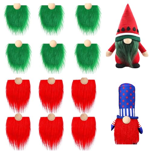 Asudaro Wichtelbärte zum Basteln, 12PCS Weihnachtswichtel Bart Gesichtslose Puppe Bart Fake Bart DIY Dekor Halloween Weihnachtsmann Bart Kunstpelz Stoff Weihnachten Wichtel Zubehör dunkelgrün rot Asudaro Wichtelbärte zum Basteln, 12PCS Weihnachtswichtel Bart Gesichtslose Puppe Bart Fake Bart DIY Dekor Halloween Weihnachtsmann Bart Kunstpelz Stoff Weihnachten Wichtel Zubehör dunkelgrün rot von Asudaro
