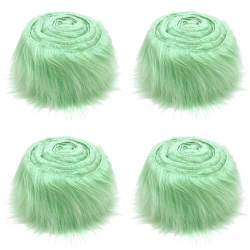 Furry Faux Precut Strips,Asudaro 4Pcs Kunstfell Band Furry Faux Craft Plüschstoff Kunstfell Bordüre Weich und Flauschig Fellband Breite DIY Dekoband Plüsch Trim Stoffroll,5CM*1.5M Grün Furry Faux Precut Strips,Asudaro 4Pcs Kunstfell Band Furry Faux Craft Plüschstoff Kunstfell Bordüre Weich und Flauschig Fellband Breite DIY Dekoband Plüsch Trim Stoffroll,5CM*1.5M Grün von Asudaro