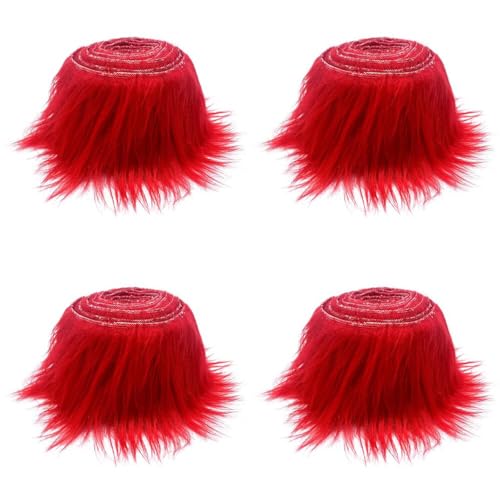 Furry Faux Precut Strips,Asudaro 4Pcs Kunstfell Band Furry Faux Craft Plüschstoff Kunstfell Bordüre Weich und Flauschig Fellband Breite DIY Dekoband Plüsch Trim Stoffroll,5CM*1.5M Hellrot Furry Faux Precut Strips,Asudaro 4Pcs Kunstfell Band Furry Faux Craft Plüschstoff Kunstfell Bordüre Weich und Flauschig Fellband Breite DIY Dekoband Plüsch Trim Stoffroll,5CM*1.5M Hellrot von Asudaro
