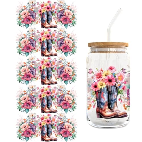 UV DTF Tasse Wrap Transfer Sticker,Asudaro 5Blätter Rub on Sticker Aesthetic Wasserdicht Floral Theme Transfer Sticker Transferfolie für 16oz Glasbecher Glas Tassen Dekor Pflanze Aufkleber Typ 5 UV DTF Tasse Wrap Transfer Sticker,Asudaro 5Blätter Rub on Sticker Aesthetic Wasserdicht Floral Theme Transfer Sticker Transferfolie für 16oz Glasbecher Glas Tassen Dekor Pflanze Aufkleber Typ 5 von Asudaro