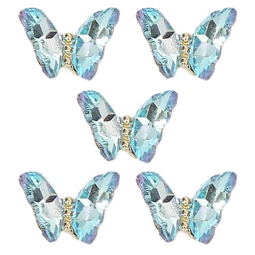 1 Beutel 3D-Nagel-Strasssteine in Schmetterlingsform für Damen, elegante DIY-Nägel, Kunst-Dekoration, Zubehör, Nagelzubehör von Asukohu