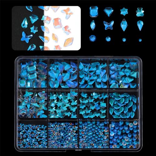 1 Box Nagel-Anhänger für Nägel, flache Rückseite, Strasssteine, gemischte Größen, Glasdekorationen, Kunstverzierung, professionelle Kunstwerkzeuge 1 Box Nagel-Anhänger für Nägel, flache Rückseite, Strasssteine, gemischte Größen, Glasdekorationen, Kunstverzierung, professionelle Kunstwerkzeuge von Asukohu