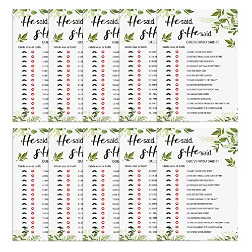 10 Stück Grüne Pflanze Brautdusche Spiel Karten-Set Haushalt Geschenk Zubehör für Hochzeit Urlaub Geburtstag Neujahr Geschenk Hochzeit Spielkarten von Asukohu