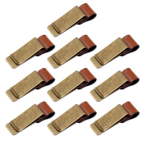 10 Stück Metall-Stiftschlaufen-Halter, Notizbuch-Stifthüllen-Clips für Tagebuch, Planer, Klemmbrett, Büro von Asukohu