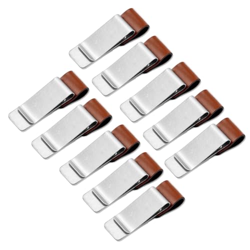 10 Stück Metall-Stiftschlaufen-Halter, Notizbuch-Stifthüllen-Clips für Tagebuch, Planer, Klemmbrett, Büro von Asukohu