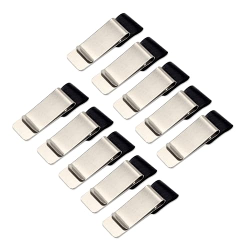 10 Stück Metall-Stiftschlaufen-Halter, Notizbuch-Stifthüllen-Clips für Tagebuch, Planer, Klemmbrett, Büro von Asukohu
