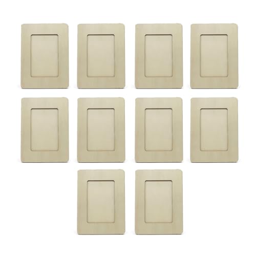 10 x Holz-Bilderrahmen, unlackiert, Massivholz, Fotorahmen für Malerei und dekorative Projekte, massiv von Asukohu
