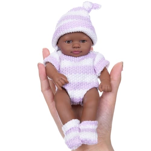 17,8 cm große Vinyl-Puppen mit wechselbarer Kleidung für Säuglinge und Puppen, Sammler, Reborns-Puppen 17,8 cm große Vinyl-Puppen mit wechselbarer Kleidung für Säuglinge und Puppen, Sammler, Reborns-Puppen von Asukohu